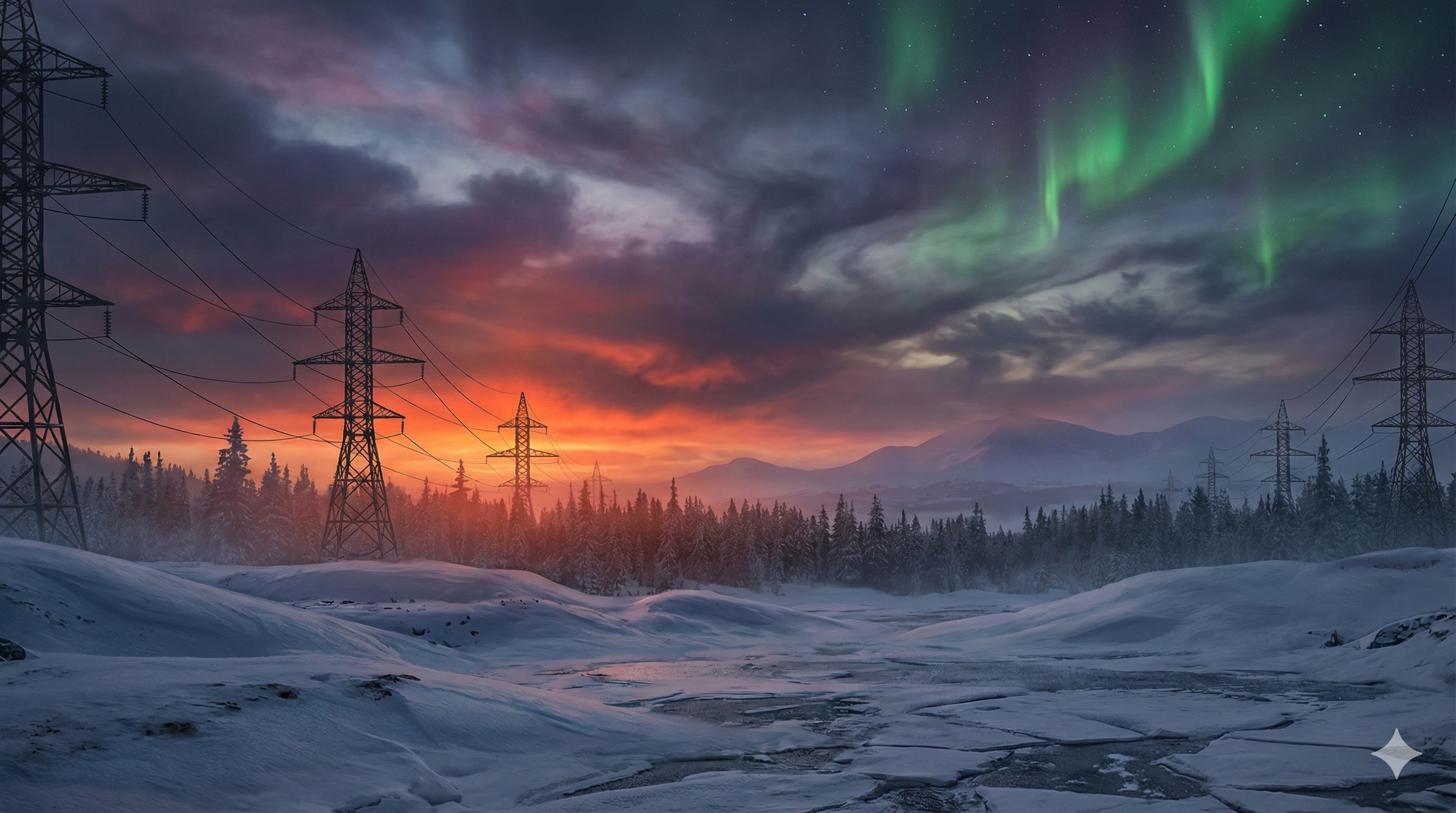 Power lines background